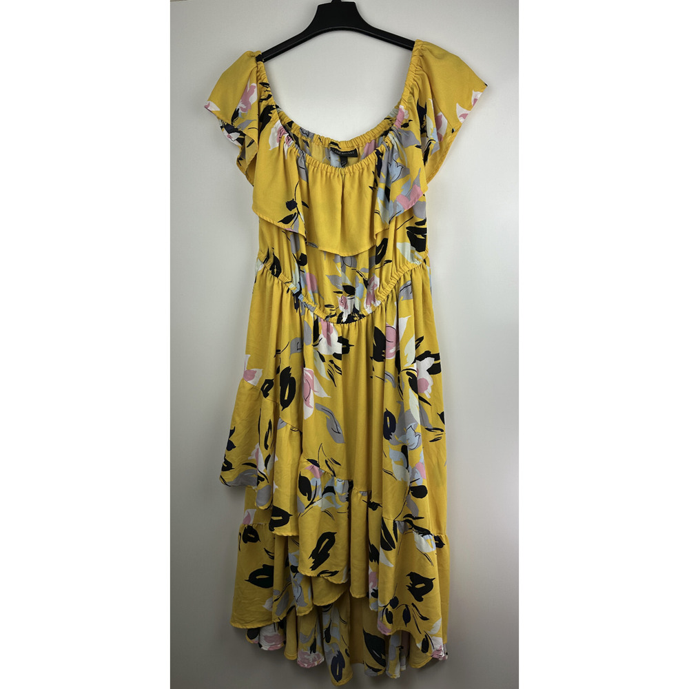 Lane Bryant Off Shoulder Ruffle Midi Dress Plus Size 22/24 Wedding Bridal Shower - Picture 2 of 16